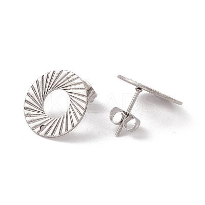 Non-Tarnish 201 Stainless Steel Stud Earring Findings LS-STAS-G266-07P-1