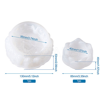 DIY Silicone Ashtray & Candle Holder Molds DIY-TA0002-89-1