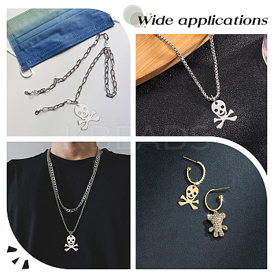 40Pcs 2 Colors 304 Stainless Steel Pendants STAS-UN0030-16-1