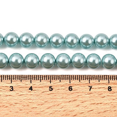 Eco-Friendly Dyed Glass Pearl Round Beads Strands HY-A002-8mm-RB106-1