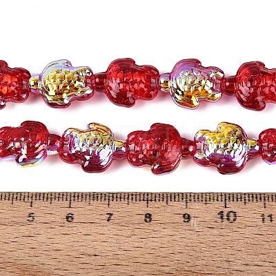 Electroplate Transparent Glass Beads Strands EGLA-N055-04A-04-1