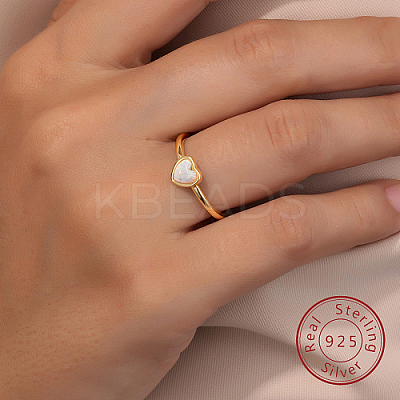 Honeydew Synthetic Opal Heart Finger Ring FM4105-5-1