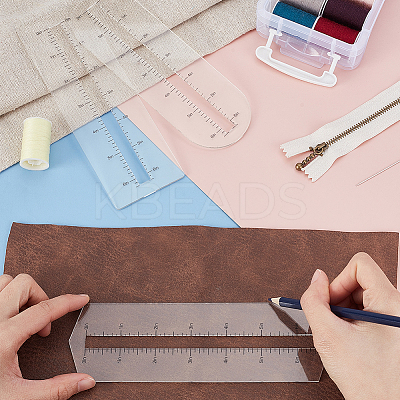 3Pcs 3 Styles Custom Acrylic Zipper Sewing Tool TOOL-PH0001-93-1