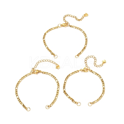 304 Stainless Steel Figaro Chains Bracelet Making AJEW-JB01075-1
