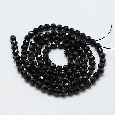 Natural Black Spinel Beads Strands G-E366-07-4mm-1