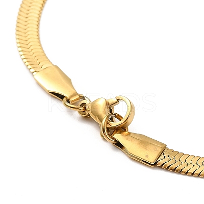 Ion Plating(IP) 304 Stainless Steel Herringbone Chain Necklace for Men Women NJEW-E076-04C-G-1