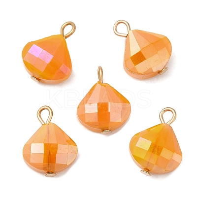 Imitation Jade Glass Pendants KK-Q777-04LG-1