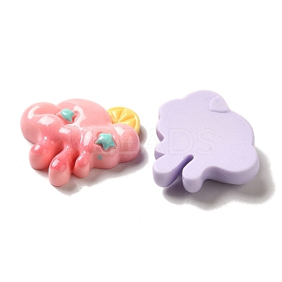 Opaque Resin Decoden Cabochons RESI-E053-01-1