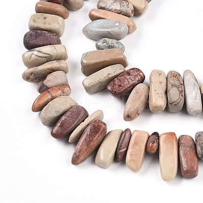 Natural Aqua Terra Jasper Beads Strands G-T140-64-1