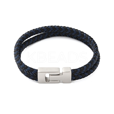 Braided Microfiber Leather Cord Bracelets for Women Men BJEW-D304-17P-01-1