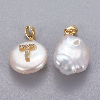 Natural Cultured Freshwater Pearl Pendants KK-L187-A-01T-1