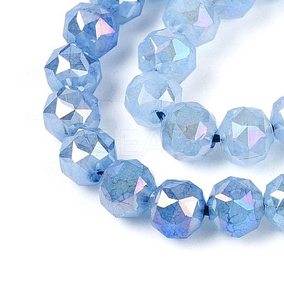 Anti-Tarnish Electroplate Glass Beads Strands GLAA-N064-6mm-10-1