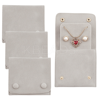 Lint Cloth Jewelry Gift Pouches with Snap Fastener ABAG-WH0045-08C-1