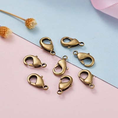 Brass Lobster Claw Clasps KK-902-AB-NF-1
