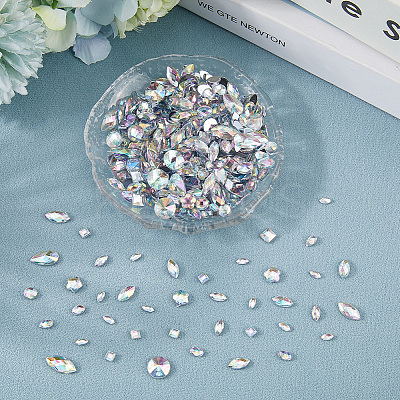 600Pcs Acrylic Rhinestone Cabochons DIY-WH20007-239B-1