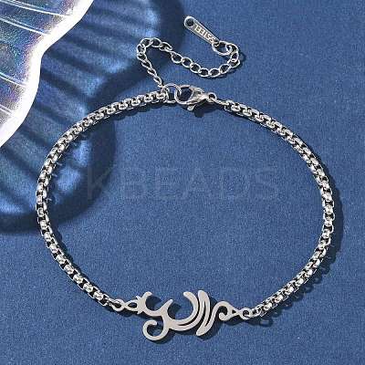 304 Stainless Steel Link Bracelets BJEW-Z107-01P-1