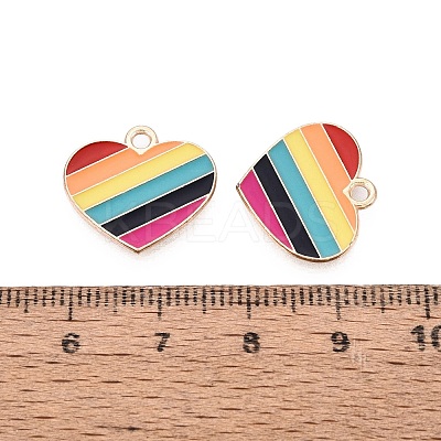 Rainbow Color Pride Alloy Enamel Pendants ENAM-K067-16-1