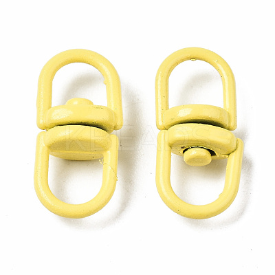 Spray Painted Alloy Double Eye Swivel Clasps PALLOY-T080-03-NR-1