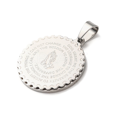 304 Stainless Steel Pendants STAS-O120-04P-01-1