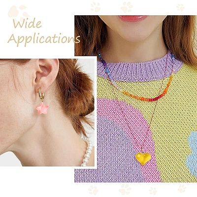 15Pcs 15 Styles Luminous Transparent Resin Pendants RESI-YW0001-79-1