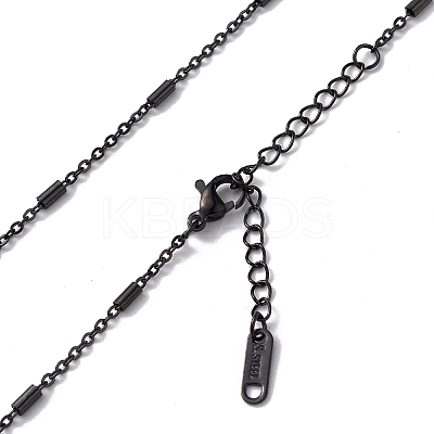 304 Stainless Steel Column Link Chain Necklace for Men Women NJEW-K245-019C-1
