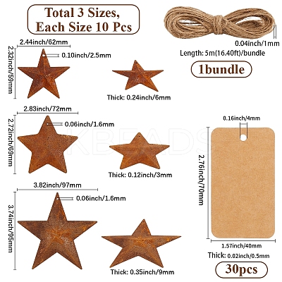 Star Rust Iron Big Pendants IFIN-GF0001-10A-1