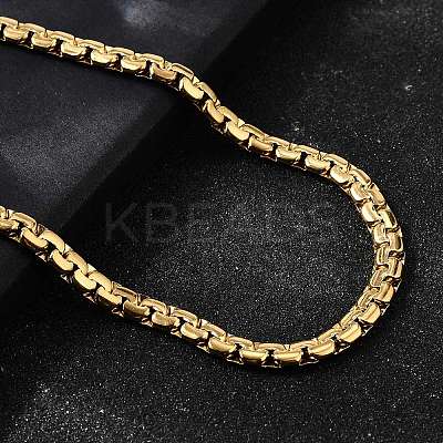 201 Stainless Steel Box Chain Necklaces for Men LS-STAS-V011-01A-G-1-1