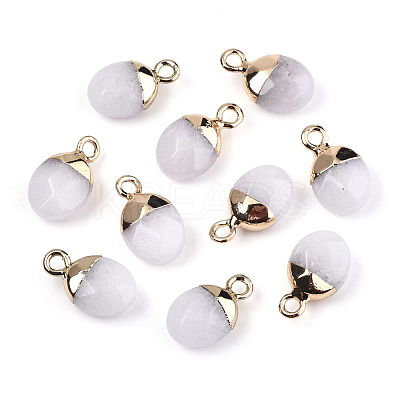 Natural White Jade Charms G-N326-58G-1