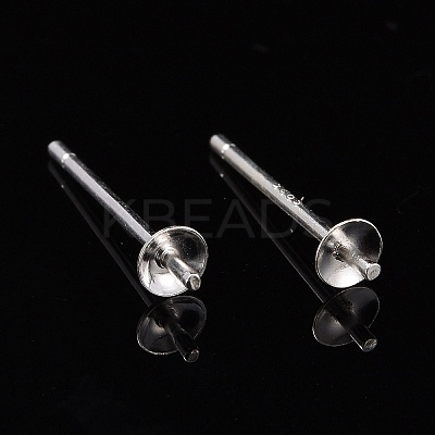 925 Sterling Silver Stud Earring Findings STER-K167-027A-S-1