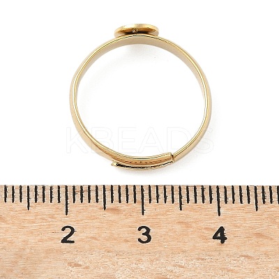 Adjustable Brass Pad Ring Settings KK-K414-10D-G-1