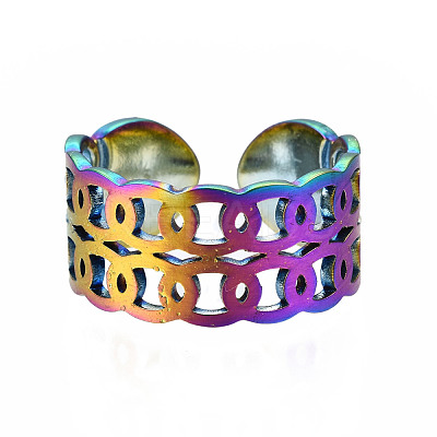 Hollow Open Cuff Rings RJEW-N038-026-1