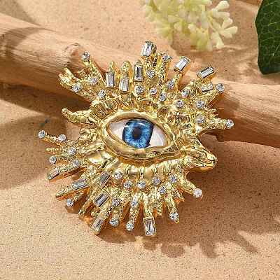 Alloy Rhinestone Open Cuff Rings RJEW-A057-03G-1
