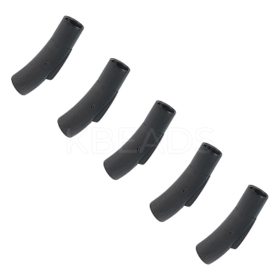 4 Sets Frosted 304 Stainless Steel Bayonet Clasps STAS-UN0042-84-1