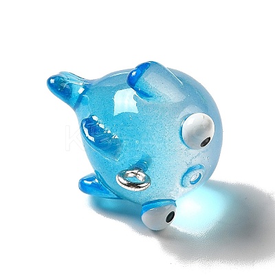 Marine Series Transparent Resin Pendants RESI-E031-02P-11-1