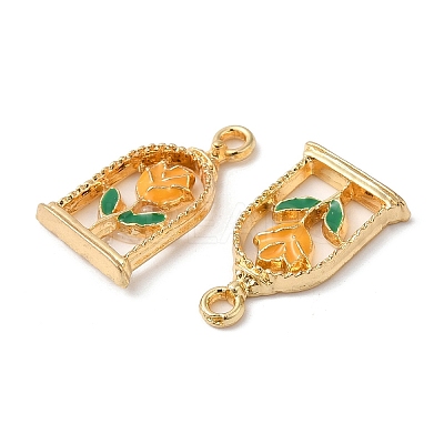 Eco-friendly Alloy Enamel Pendants PALLOY-M212-08G-1