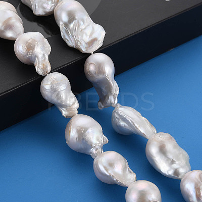 Natural Baroque Pearl Keshi Pearl Beads Strands PEAR-S019-04C-1