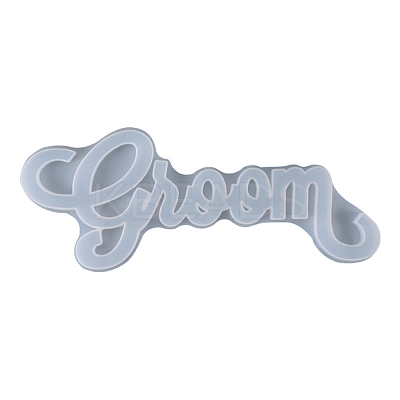 Wedding DIY Word Groom Silicone Molds X-DIY-K017-08-1