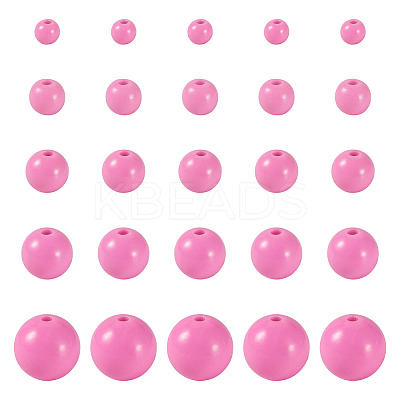 100Pcs 5 Styles Opaque Acrylic Beads MACR-TADJ0001-12F-1