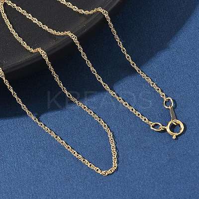1/20 14K Gold Filled Singapore Chain Necklaces for Women Men NJEW-Z068-10G-1