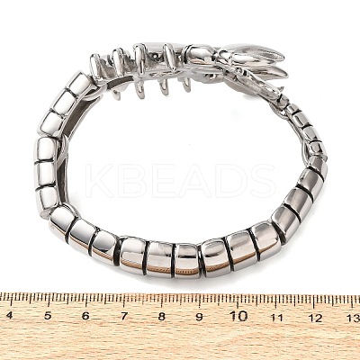 304 Stainless Steel Link Chain Bracelets for Women Men BJEW-P386-05AS-1