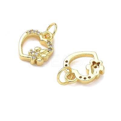 Brass Micro Pave Cubic Zirconia Pendants KK-I379-15G-07-1