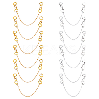 20Pcs 2 Colors Iron Clothing Curb Chains HJEW-NB00296-1