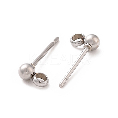 304 Stainless Steel Ear Stud Components STAS-F227-18D-P-1
