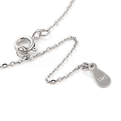 925 Sterling Silver with Shell Necklaces STER-Z009-14P-1