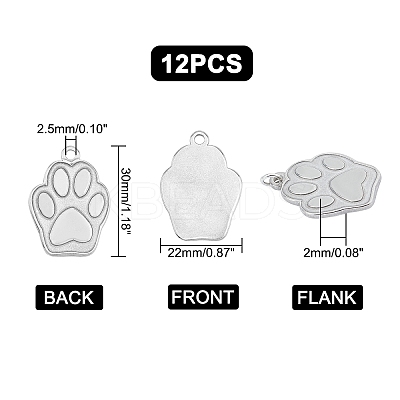 304 Stainless Steel Pendants STAS-UN0018-65P-1