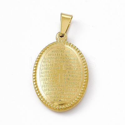 PVD Vacuum Plating 304 Stainless Steel Pendants STAS-P315-12B-G-1