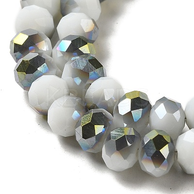 Electroplate Glass Faceted Rondelle Beads Strands EGLA-D020-8x5mm-M3-1