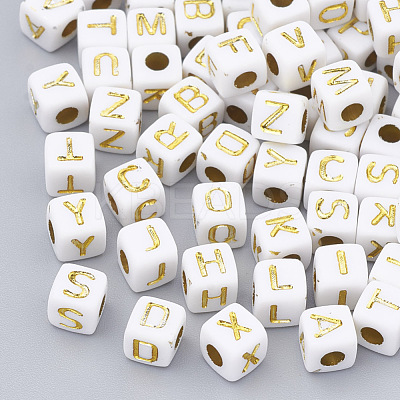 Plated Acrylic Beads X-SACR-N002-06A-1