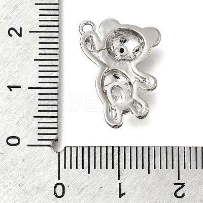 Brass Micro Pave Cubic Zirconia Pendants KK-U061-24P-1