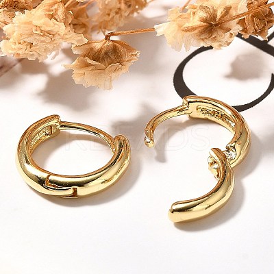 Rack Plating Ring Brass Hoop Earrings for Women LS-EJEW-C125-09G-1
